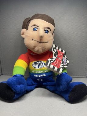 VTG Nascar Jeff Gordon 24 Racing Driver Plush Stuffed Toy Cool Beans 1999 #0208